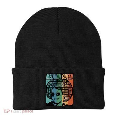 Retro Melanin Queen Quote Beanie