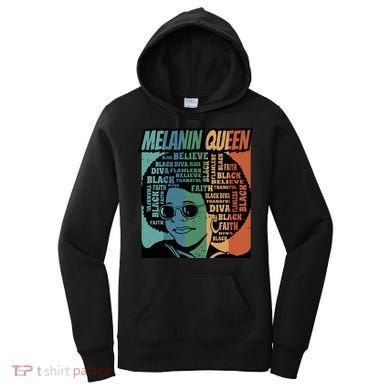 Retro Melanin Queen Quote Women's Hoodie