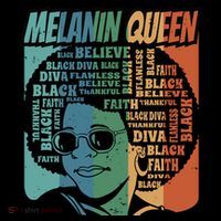 Retro Melanin Queen Quote Women's Hoodie thumb 2