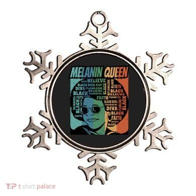 Retro Melanin Queen Quote Ornament