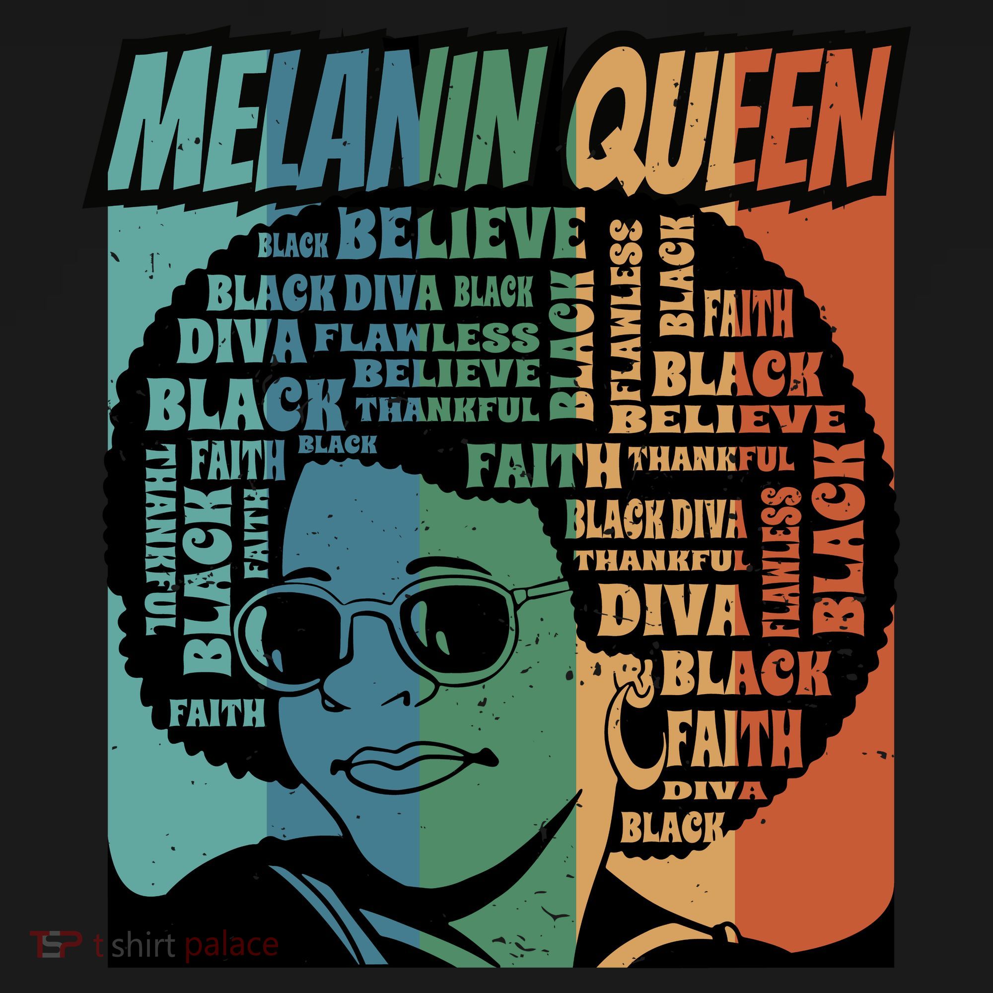 Retro Melanin Queen Quote Ornament
