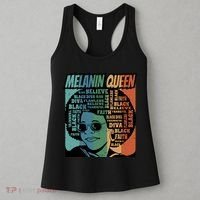 Retro Melanin Queen Quote Women's Tank Top thumb 3