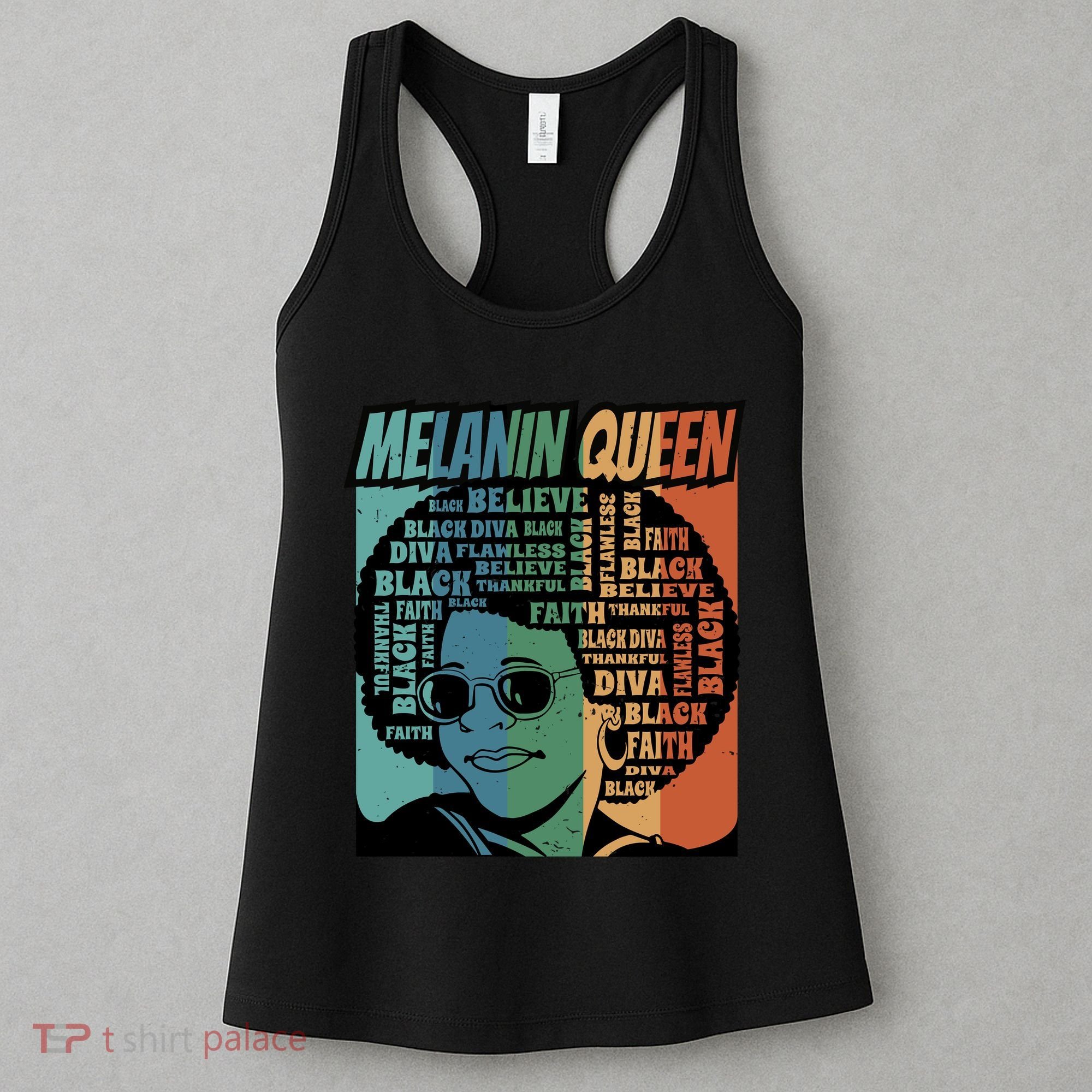 Retro Melanin Queen Quote Women's Tank Top