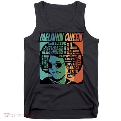 Retro Melanin Queen Quote Tank Top