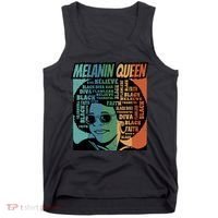Retro Melanin Queen Quote Tank Top thumb 0