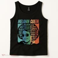Retro Melanin Queen Quote Tank Top thumb 2