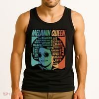 Retro Melanin Queen Quote Tank Top thumb 3
