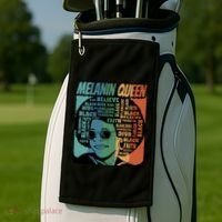 Retro Melanin Queen Quote Golf Towel thumb 2