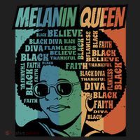 Retro Melanin Queen Quote Golf Towel thumb 3