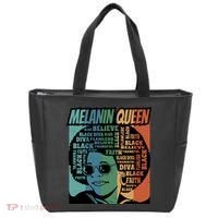 Retro Melanin Queen Quote Tote Bag thumb 0