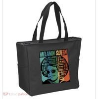 Retro Melanin Queen Quote Tote Bag thumb 2