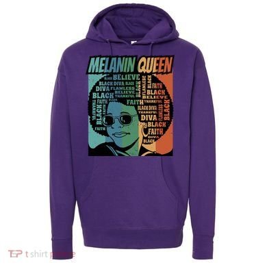Retro Melanin Queen Quote Hoodie
