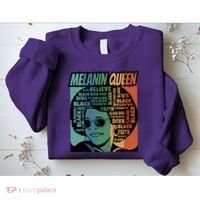 Retro Melanin Queen Quote Sweatshirt thumb 2