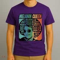 Retro Melanin Queen Quote T-Shirt thumb 3