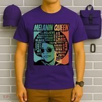 Retro Melanin Queen Quote T-Shirt thumb 6