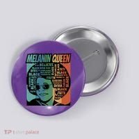 Retro Melanin Queen Quote Button thumb 0