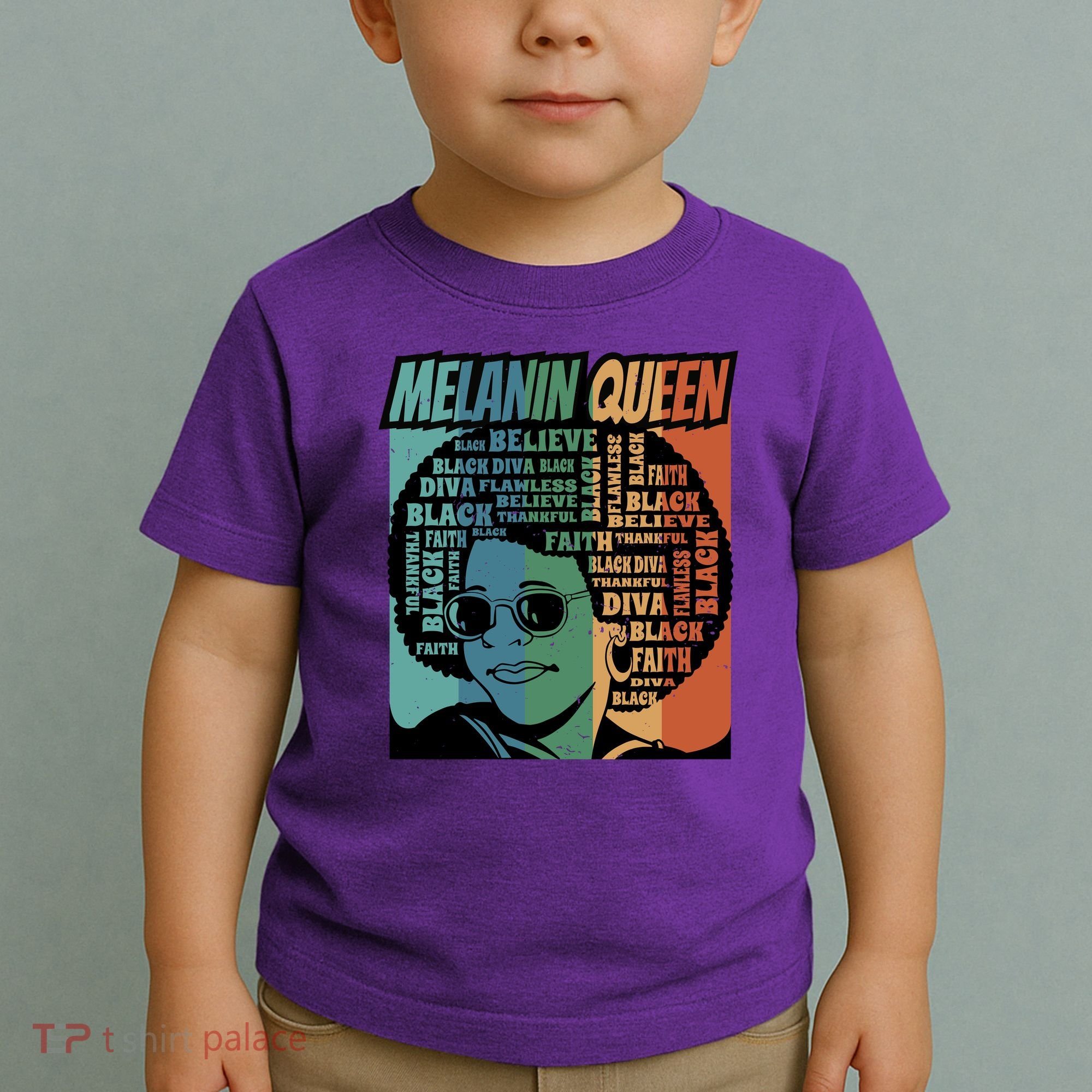 Retro Melanin Queen Quote Toddler T-Shirt