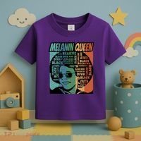 Retro Melanin Queen Quote Toddler T-Shirt thumb 3