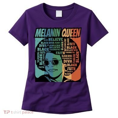 Retro Melanin Queen Quote Women's T-Shirt
