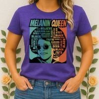 Retro Melanin Queen Quote Women's T-Shirt thumb 2