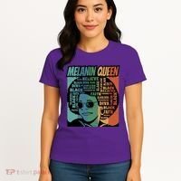 Retro Melanin Queen Quote Women's T-Shirt thumb 4