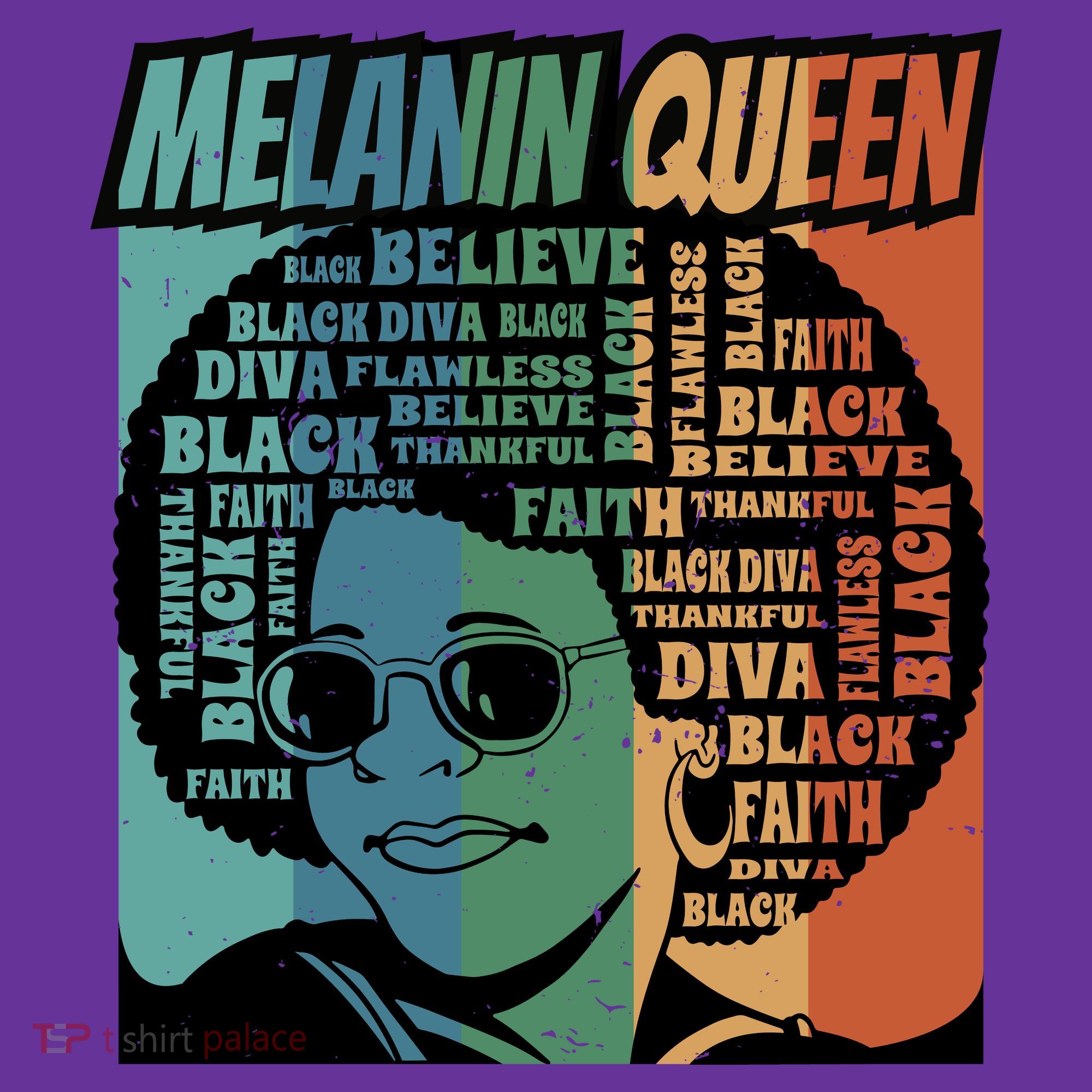Retro Melanin Queen Quote Women's T-Shirt