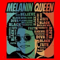 Retro Melanin Queen Quote Santa Hat thumb 1
