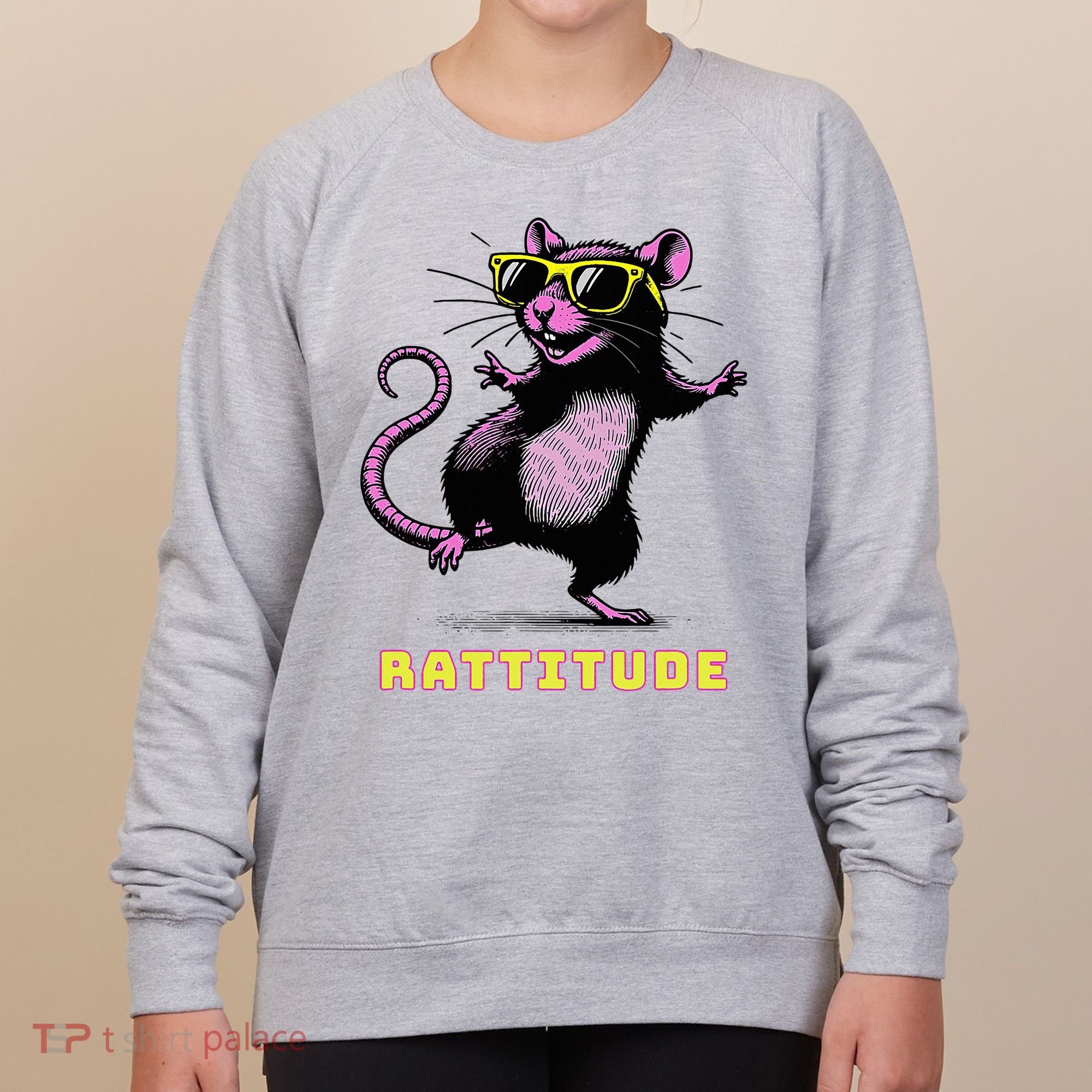 Rat Meme Rattitude Rat Sunglasses Dancing Women's Sweatshirt