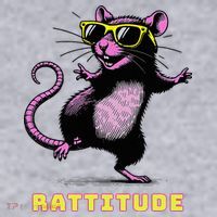 Rat Meme Rattitude Rat Sunglasses Dancing Women's Sweatshirt thumb 2