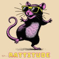 Rat Meme Rattitude Rat Sunglasses Dancing Tote Bag thumb 4