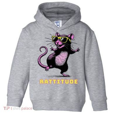 Rat Meme Rattitude Rat Sunglasses Dancing Toddler Hoodie