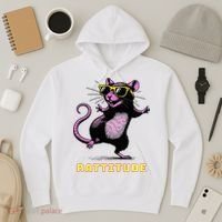 Rat Meme Rattitude Rat Sunglasses Dancing Hoodie thumb 3
