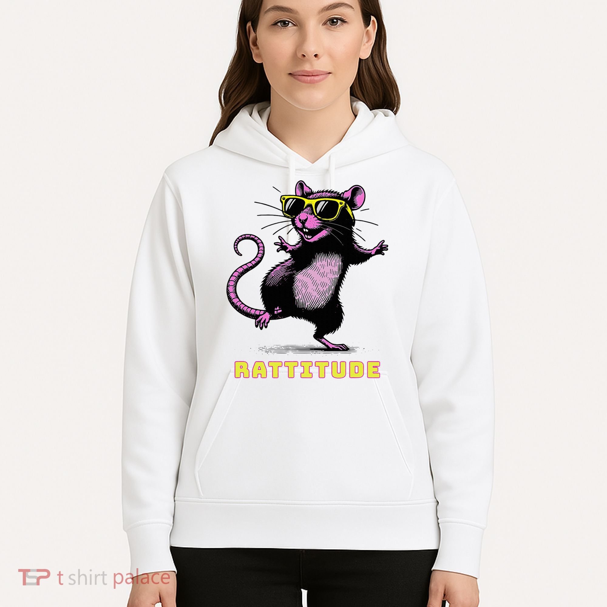Rat Meme Rattitude Rat Sunglasses Dancing Hoodie
