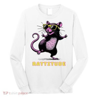 Rat Meme Rattitude Rat Sunglasses Dancing Long Sleeve Shirt