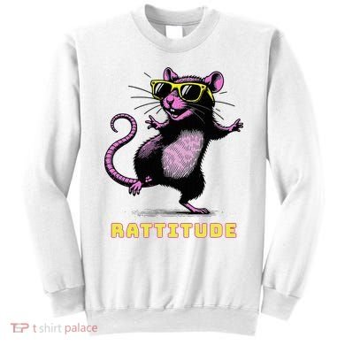 Rat Meme Rattitude Rat Sunglasses Dancing Sweatshirt