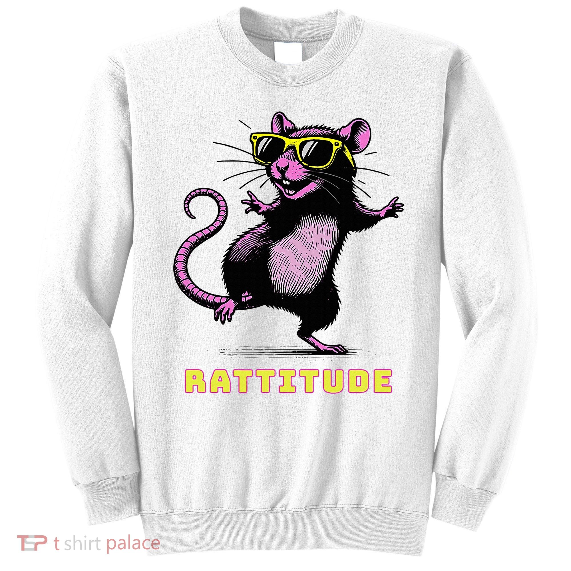Rat Meme Rattitude Rat Sunglasses Dancing Sweatshirt