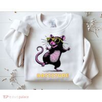 Rat Meme Rattitude Rat Sunglasses Dancing Sweatshirt thumb 2