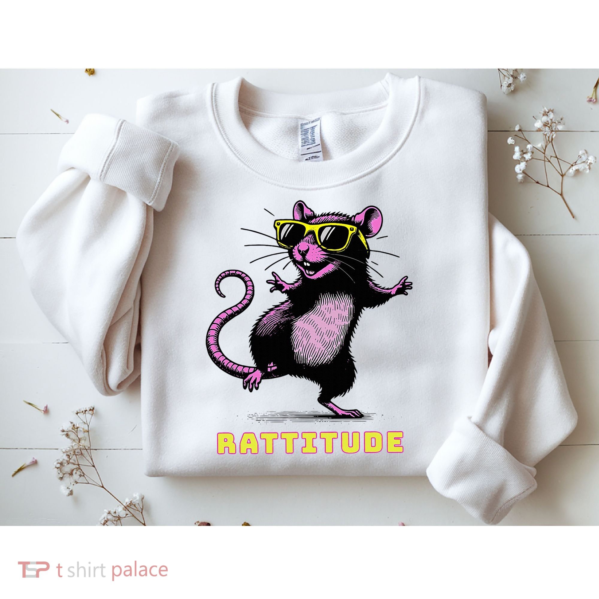 Rat Meme Rattitude Rat Sunglasses Dancing Sweatshirt