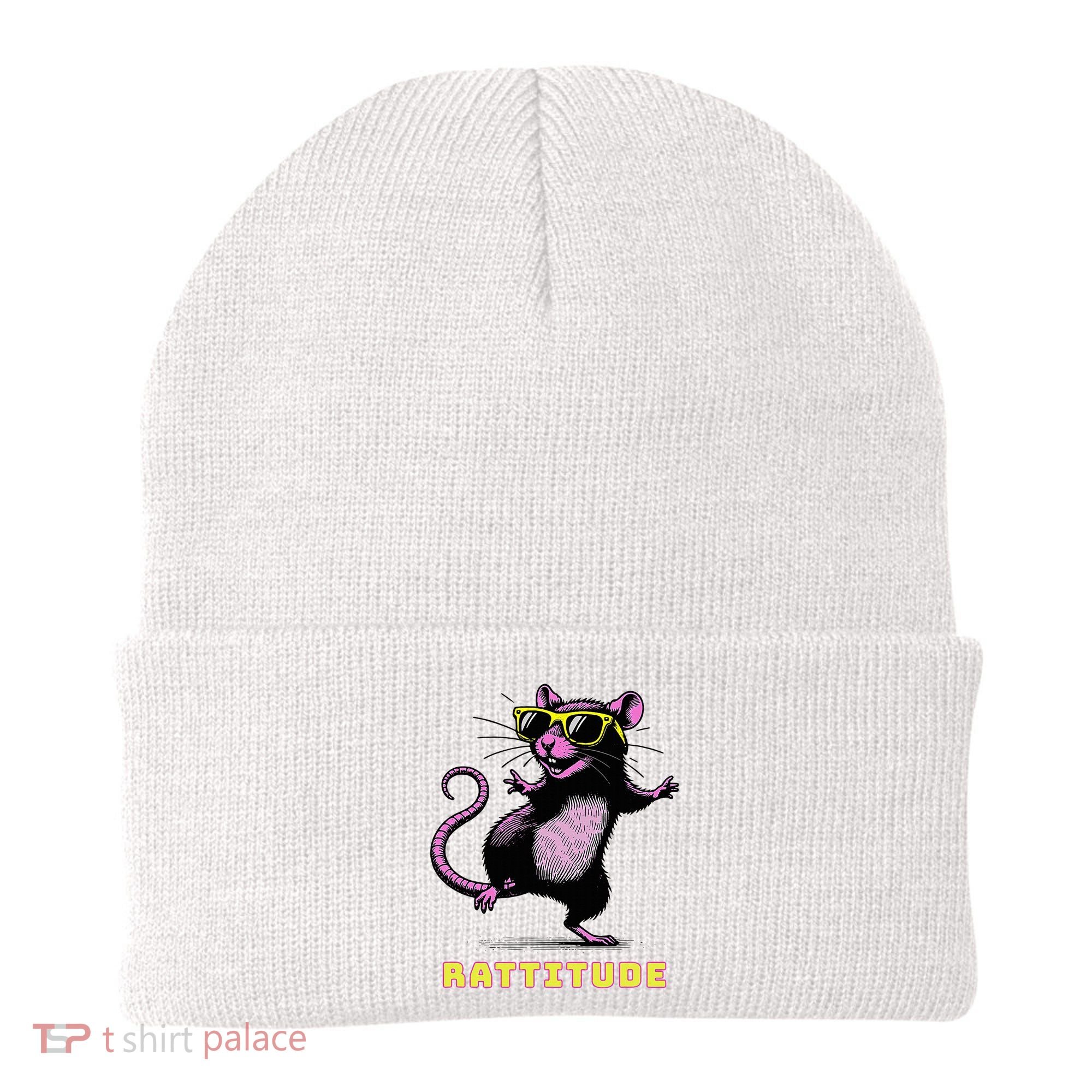 Rat Meme Rattitude Rat Sunglasses Dancing Beanie