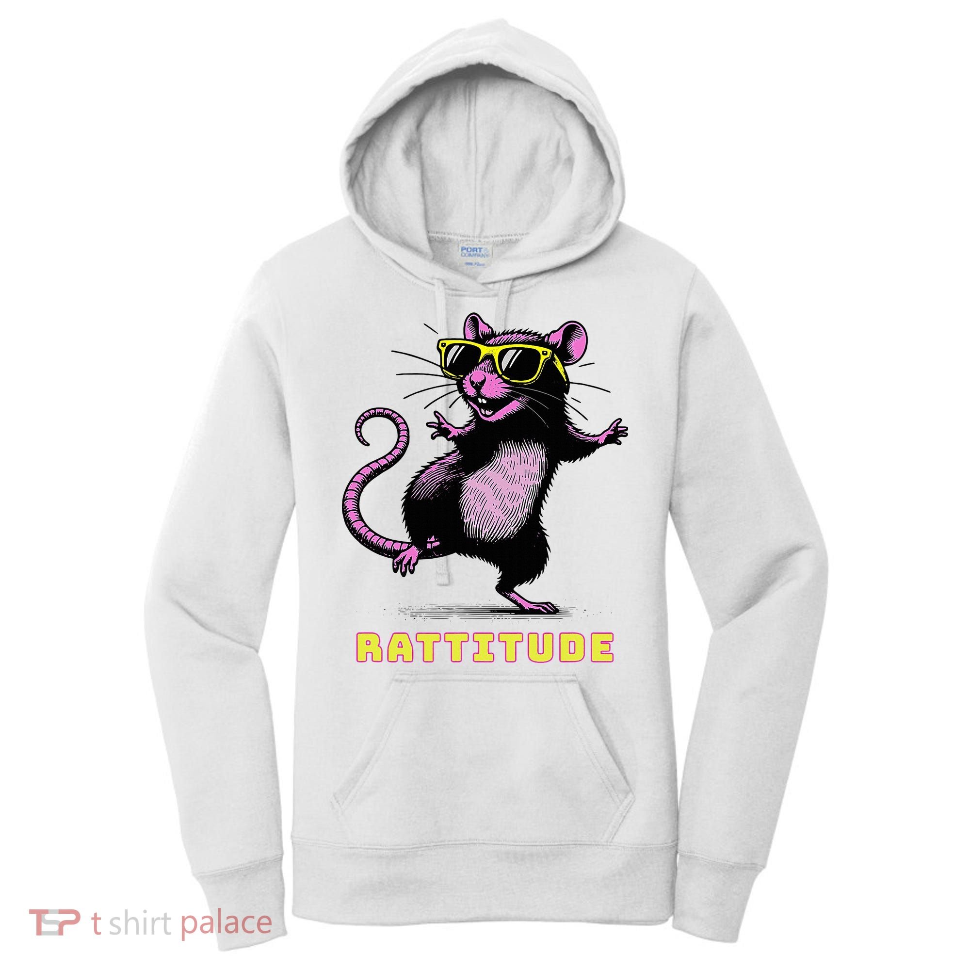 Rat Meme Rattitude Rat Sunglasses Dancing Women's Hoodie
