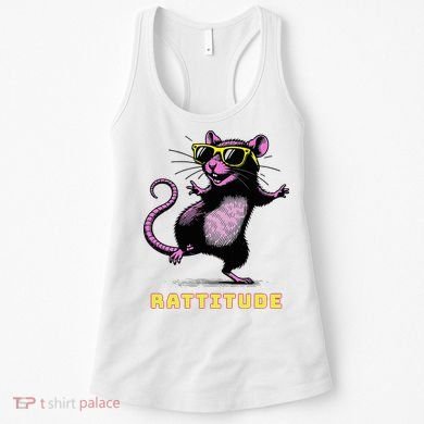 Rat Meme Rattitude Rat Sunglasses Dancing Women's Tank Top