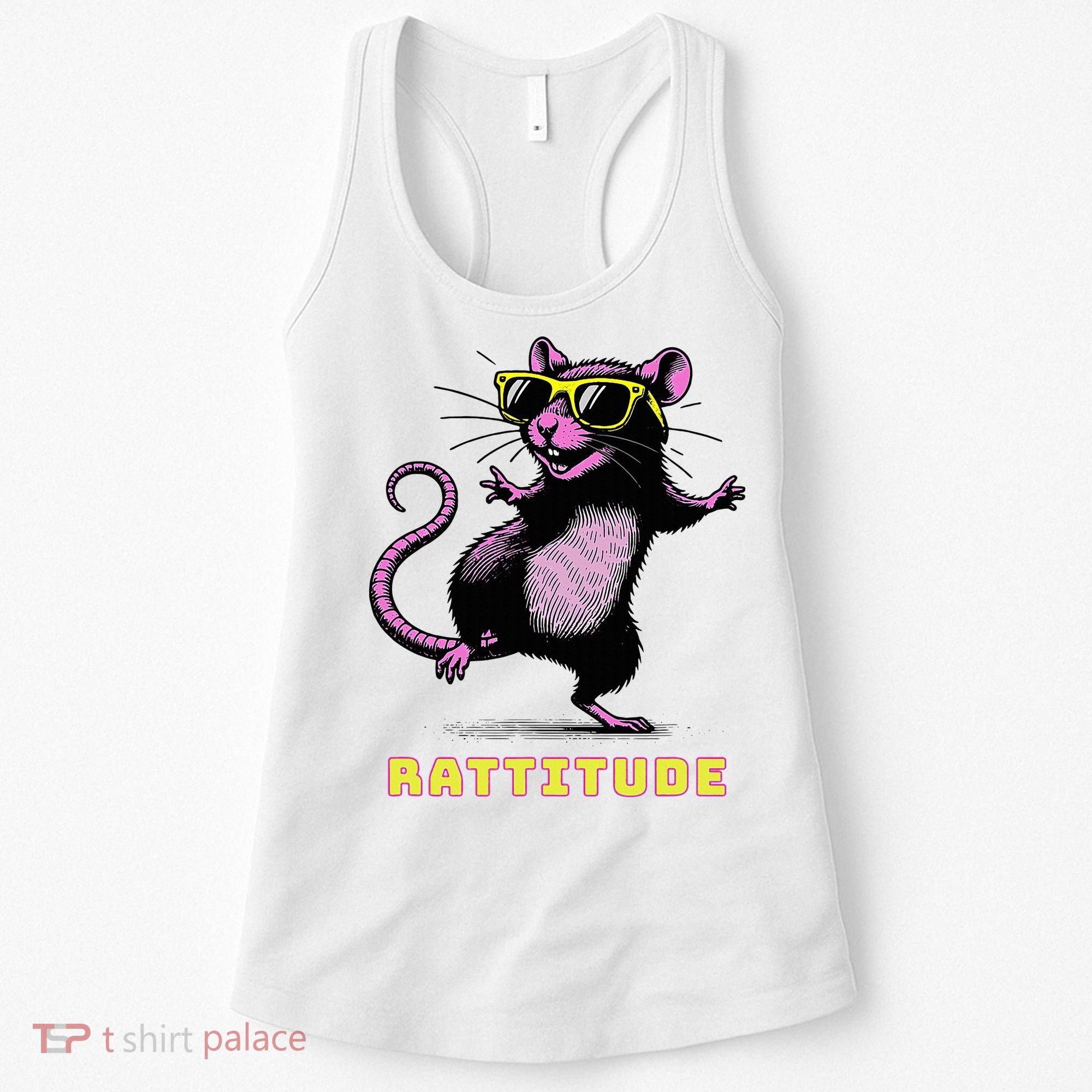 Rat Meme Rattitude Rat Sunglasses Dancing Women's Tank Top