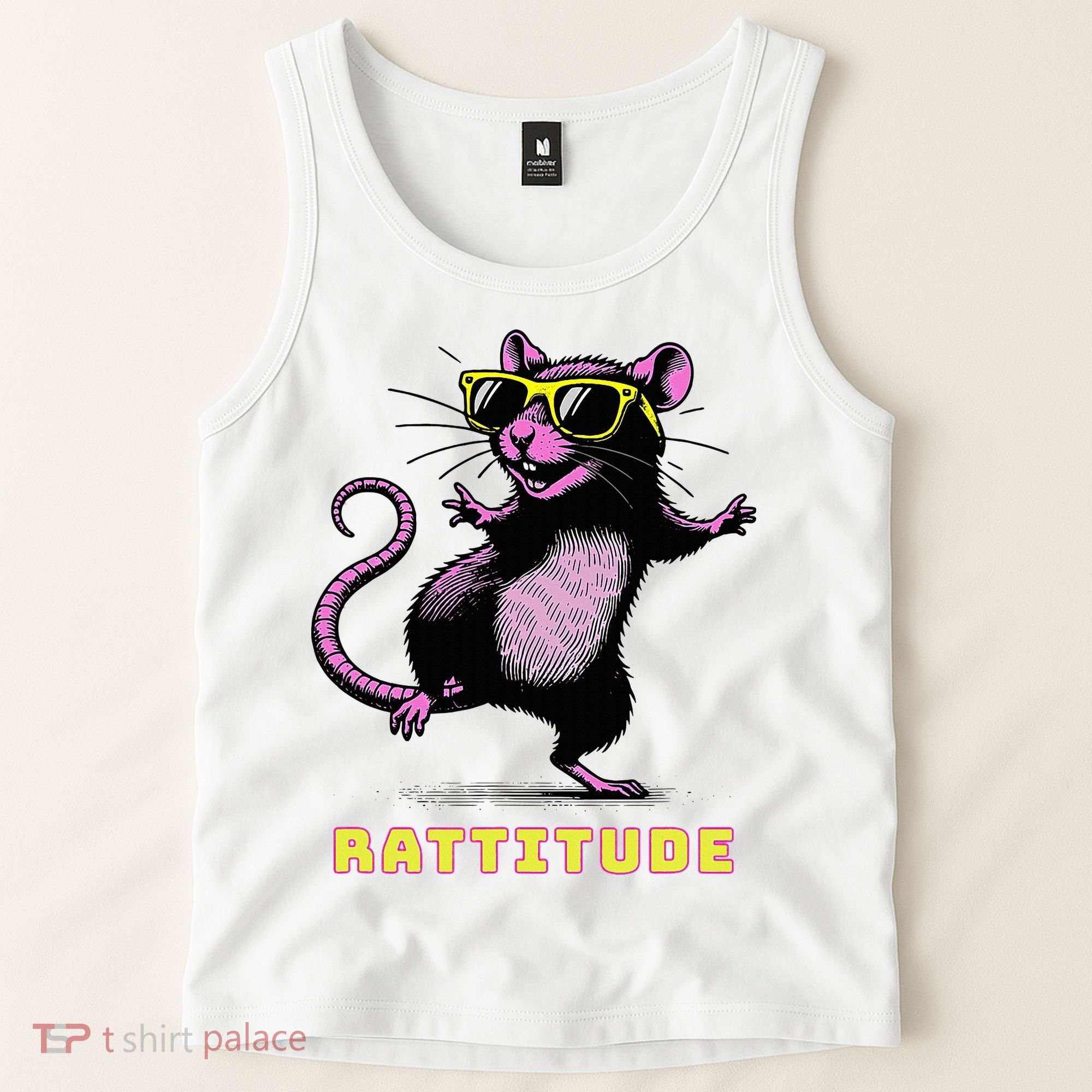 Rat Meme Rattitude Rat Sunglasses Dancing Tank Top