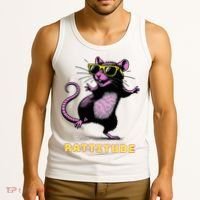 Rat Meme Rattitude Rat Sunglasses Dancing Tank Top thumb 3