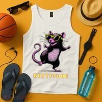 Rat Meme Rattitude Rat Sunglasses Dancing Tank Top thumb 4