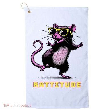 Rat Meme Rattitude Rat Sunglasses Dancing Golf Towel