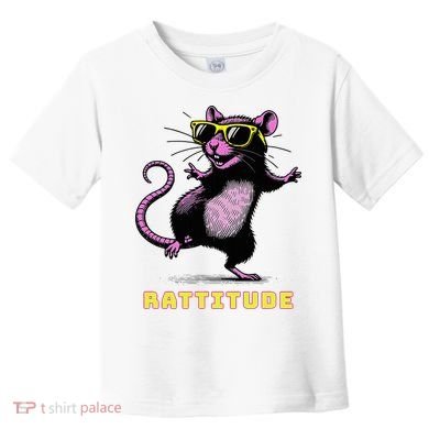Rat Meme Rattitude Rat Sunglasses Dancing Toddler T-Shirt