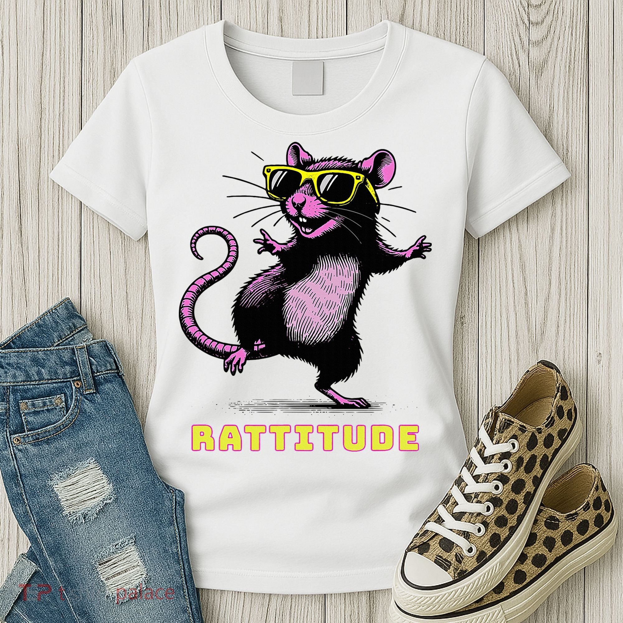 Rat Meme Rattitude Rat Sunglasses Dancing Women's T-Shirt