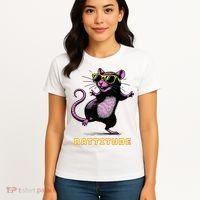 Rat Meme Rattitude Rat Sunglasses Dancing Women's T-Shirt thumb 4