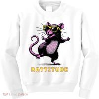Rat Meme Rattitude Rat Sunglasses Dancing Kids Sweatshirt thumb 0